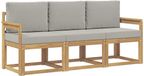vidaXL - Buiten - bank - set - 3 - st - Wit - en - Lichtgrijs - Polyester