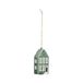 Porcelaine suspension, maison à pignon à gradins, vert