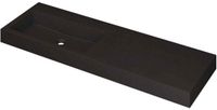 Wastafel INK Momento Wastafel Quartz Wasbak Links Zonder Kraangat - 1400x450x90 mm - Quartz Zwart