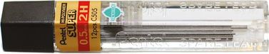 Pentel Potloodstift 0.5mm 2H Zwart 12 Stuks