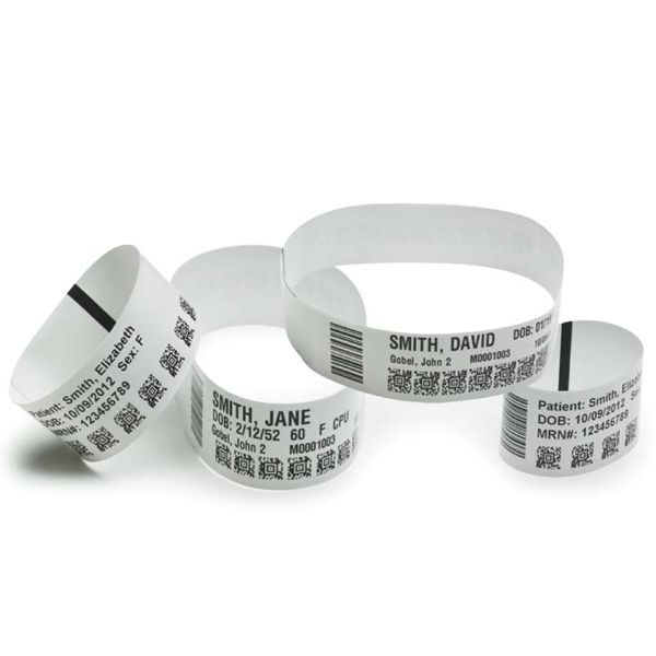 Zebra Z-Band Ultrasoft 25 x 279mm - Printeretiketten - Zwart, Wit
