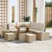 Prolenta Maison Exclusive - Ensemble de canapés de jardin, 8 pièces, en polyrotin beige
