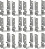 vidaXL Grondankers 12 st 8x6x15 cm gegalvaniseerd staal zilverkleurig