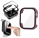 Wigento Apple Watch Series 9, 8, 7, 45 / 6, SE, 5, 4, 44mm: 2-in-1 horlogekast + beschermend hard glas