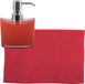 MSV Tapis de bain antidérapant/Tapis - 40 x 60 cm - avec distributeur de savon - Rouge