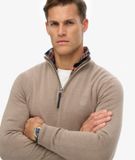Superdry - Essentials Katoenen Trui met Halve Rits - Heren - Sweaters