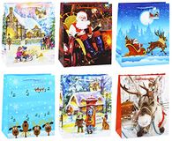 TSI Cadeauzakjes, kerstmotief, groot, 12 stuks