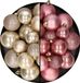 Decoris Kaemingk B.V. Kerstballen 60 stuks - mix oudroze/champagne - 4-5-6 cm - kunststof