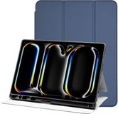 Selected by GSMpunt.nl Tablet Hoes Geschikt voor iPad Pro 11 (2024/2025) | Luxe Tri-Fold Book Case | Kunst Leren Bescherm Hoes | Standaard Functie | Blauw