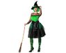 Atosa Groen heksenkostuum voor volwassenen, dames, toverheksen, horror, kostuums voor Halloween, carnaval, themafeesten, inclusief hoed, jurk, strik, comfortabel, grappig en origineel, XL