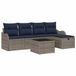 vidaXL Tuinbank Grijs en Marineblauw