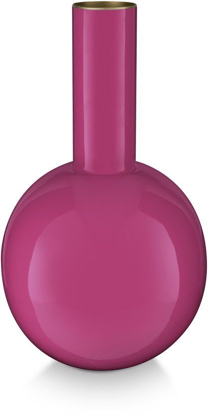 Pip Studio Bloemenvaas Metaal Roze 15x26cm