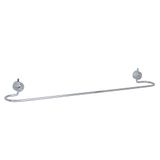 MSV handdoekhouder lang van ABC/ABS/chroom, zilver, 51 x 6 x 6 cm