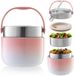 Azomor® Rose boîte à lunch thermique de grande capacité pour aliments chauds et froids