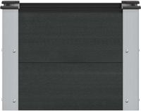 vidaXL Verhoogde plantenbak Zwart 50 x 30 x 36 cm WPC en Aluminium