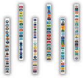 Anwicar Rechthoekige Magneet Bord 6 Kunst - Magnetisch memobord Magnetisch prikbord Wit 50x6 cm