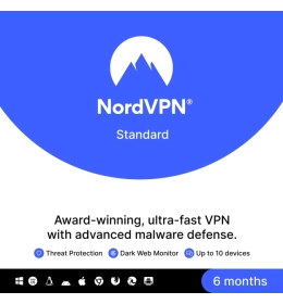 NordVPN Aanbieding - 6 maanden licentie - 10 apparaten - Windows, Mac, Android, iOS