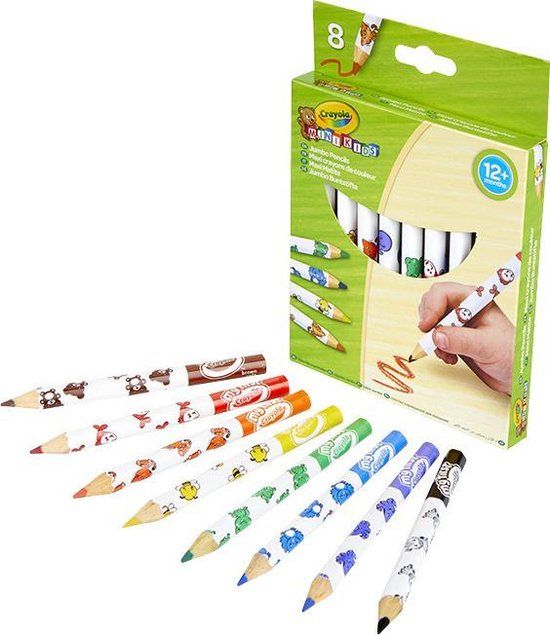 Crayola Mini Kids - 8 Thick Colored Pencils for Kids - Multicolor