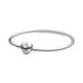Pandora Icons Heart & Snake Chain Silver Bracelet with heart-shaped clasp