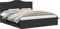 vidaXL Bedframe met lade met opslag Zwart 180 x 200 cm Ingenieurshout