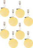 Excellent Houseware poids de nappe/cintres - 8x - citron - résine artificielle - jaune