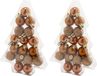 Cosy&Trendy Billiet - Vanlaere 34x stuks kleine kunststof kerstballen koper 3 cm mat/glans/glitter