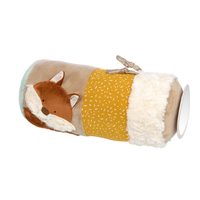 Sigikid 43163 baby motoriek speelgoed kruiprol vos, beige/geel/wit