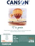 Canson Tekenblok 'C' à Grain, A5, 180 g/m², Wit, 30 Pagina's