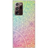 Samsung Galaxy Note 20 Ultra mandala pastel bedrukt siliconen hoesje