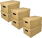 CM Huis Boîte de rangement - Beige - Carton - Pliable - 37 x 29 x 17 cm - Avec couvercle - 18 litres - 6 pièces