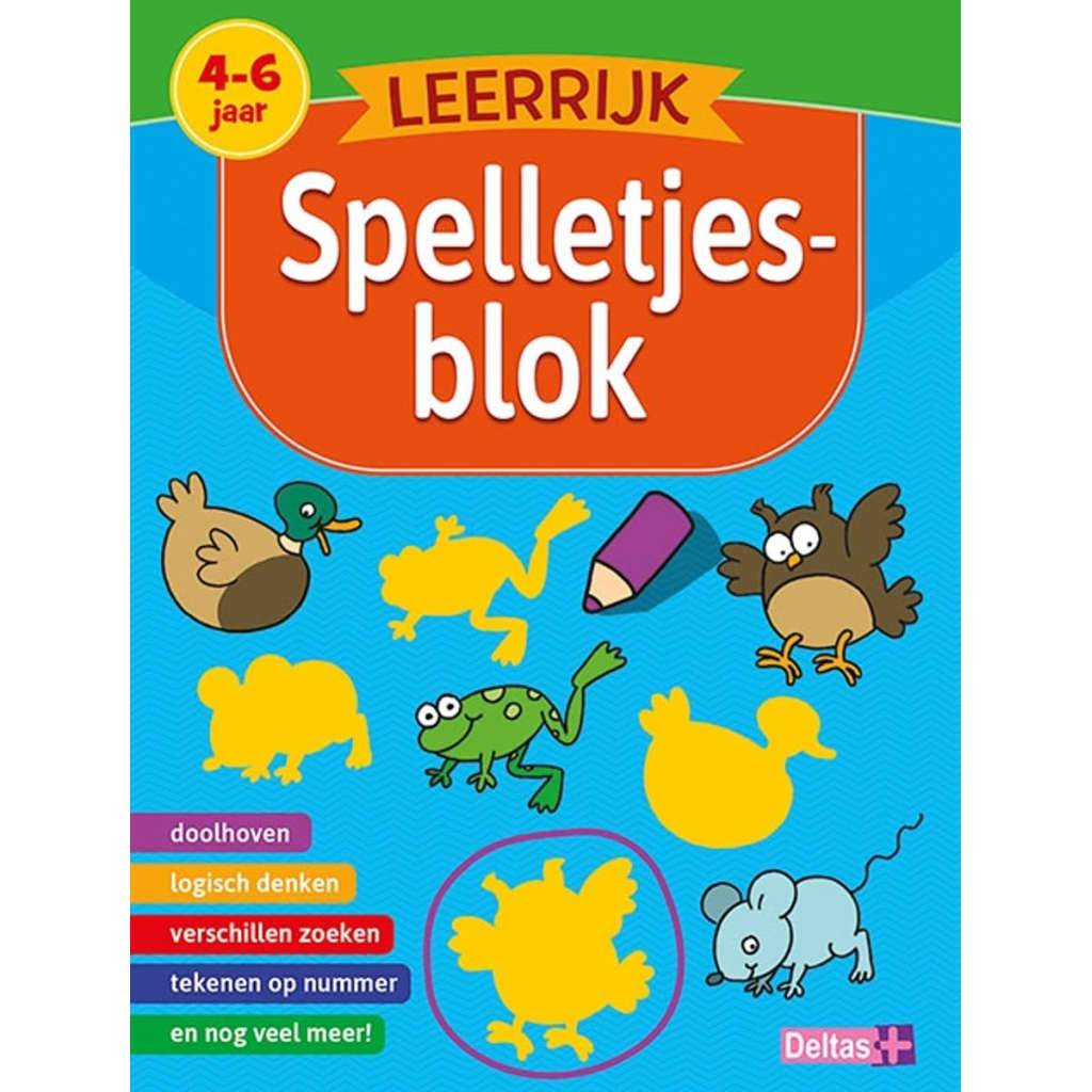 Deltas educatieboek Leerrijk spelletjesblok 4-6 jaar