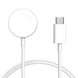 Strap-it Chargeur compatible Apple Watch Series 12/11/10/9/8/7/6/5/4/3/2/1, Ultra 4/3/2/1, SE 3/2/1 - Câble de chargement USB-C - Chargeur - 1 mètre - Blanc