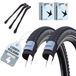Schwalbe Hurricane RaceGuard 2x Fietsbuitenband 26x2,10 (54-559) Trekking/MTB-Allrounder met ADDIX Compound, RaceGuard Pannenbescherming + DV Hollands-ventiel binnenbanden + 3 MSZweirad bandenlichters