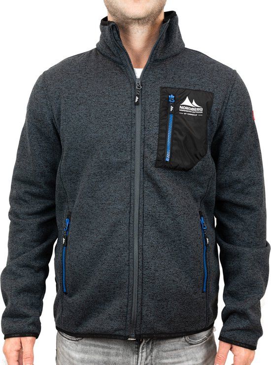 Nordberg Noa Fleece Heren Vest Mf03601-ae - Kleur Antraciet - Maat 3XL
