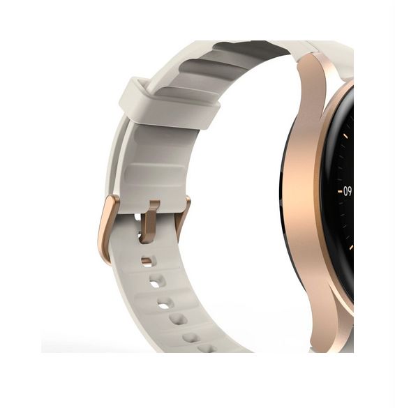 Hama Smartwatch 8900 - Goud - AMOLED - GPS - Bluetooth - 36mm - Wit Bandje