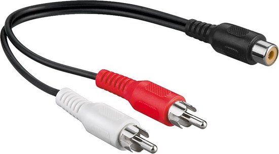 Goobay 50008 - Audio Adapter Cable - 0.20m - Black