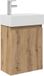 vidaXL Meuble de salle de bain avec robinet chêne artisanal 45,5 x 22,5 x 84 cm
