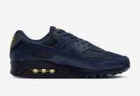 Nike Air Max 90 "Michigan" Sneakers Donker Blauw/Geel Leer/Mesh/Suède/Textiel Unisex Volwassenen Maat 44
