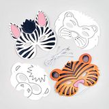 Baker Ross Dierenmaskers om in te kleuren (8 stuks)