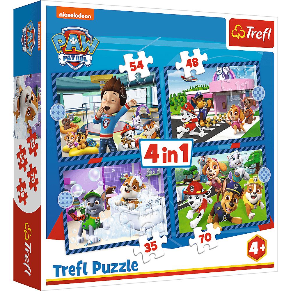 Trefl Puzzel 4 in 1 Paw Patrol 35+48+54+70 stukjes