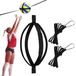 Spike Trainer: Ensemble d'entraînement professionnel pour smashs - Sangle élastique réglable - Ensemble d'entraînement de volley-ball - Bande de résistance - Polyester - Noir - Entraîneur de volley-ball