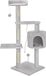 Bakaji Royalty Line® Luxe Krabpaal Voor Grote Katten - Lichtgrijs