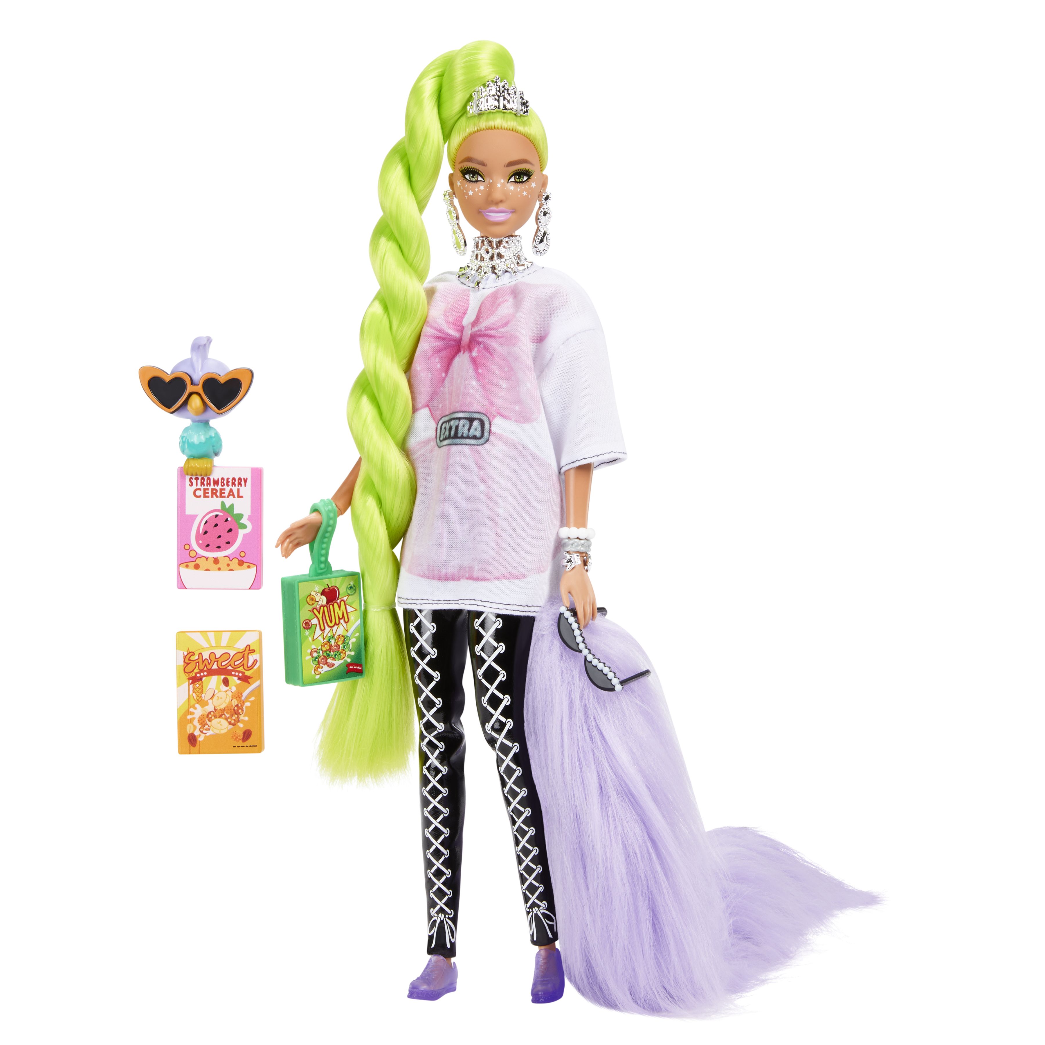 Barbie Extra Pop (Neon Green Hair) Fashion Doll with Accessories