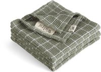 Walra Vaatdoek Katoen - Dry with Cubes - 3x 30x30 - Legergroen