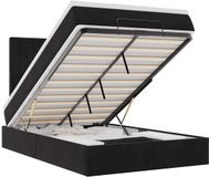 vidaXL Ottoman Bed with Mattresses and LEDs 120x190cm Velvet Black