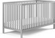 Kids Collective Babybett Kinderbett Gitterbett 60x120 und 70x140 cm mit Matratze höhenverstellbarer Lattenrost & herausnehmbare Sprossen stabiles Buchenholz | ab Geburt bis 3. Lebensjahr | grau