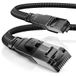 CSL 15m CAT8.1 netwerkkabel katoenen mantel 40 Gbits LAN-kabel patchkabel CAT8 Gigabit RJ45 ethernetkabel 40000 Mbits snelheid lintkabel installatiekabel