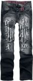Rock Rebel by EMP Donkerblauwe jeans met used-look - Heren - W32L34