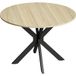 Ivreval Table Pliante Ronde 2-6 Pers Bois Acier Effet Naturel Économise Espace