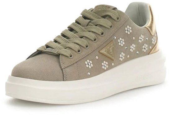 Guess Elbina12 Dames Lage Sneakers - Taupe - Maat 40